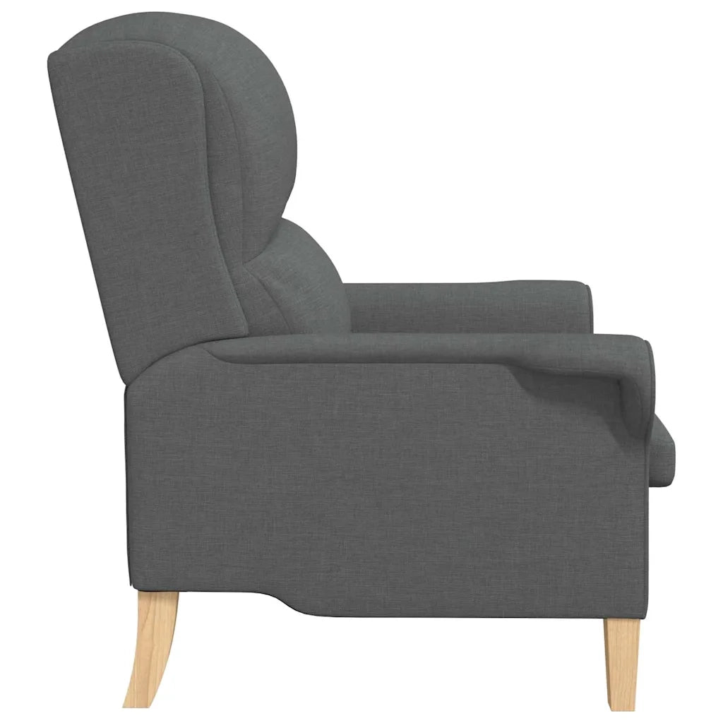 Poltrona-Divano Sedia-Poltroncina Grigio scuro Tessuto 207608