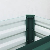 Letto per Orto a Fondo Aperto con Bordi Arrotondati in Acciaio Zincato, 240x40x45 cm, Verde