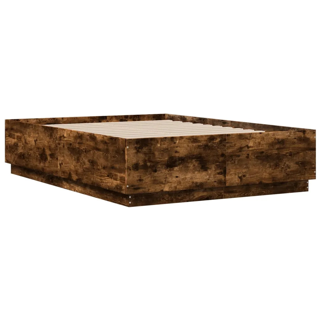 Giroletto-Struttura Letto Rovere Fumo 120x190 cm in Legno Multistrato 617507