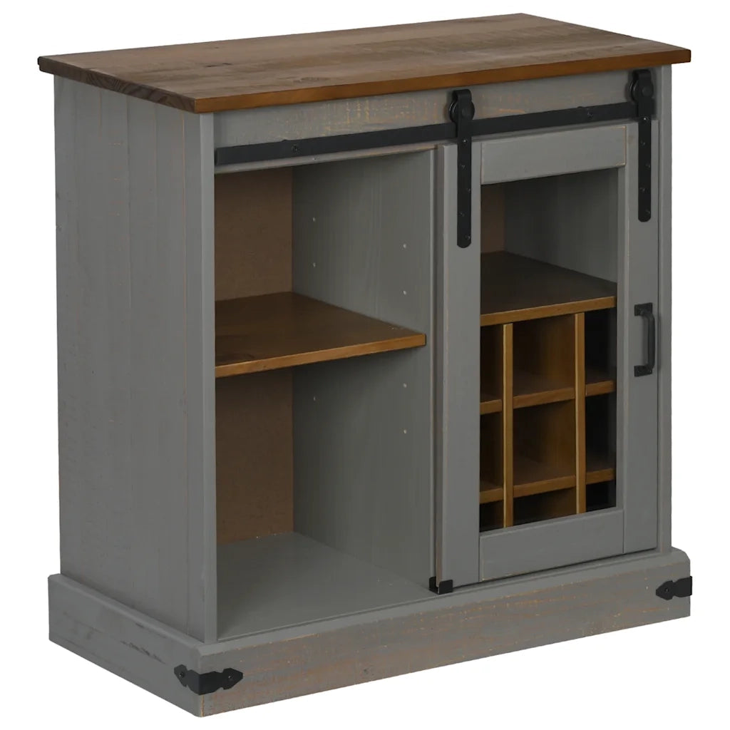 Credenza HALDEN con Anta Scorrevole 80x40x80 cm Legno Massello 4018423