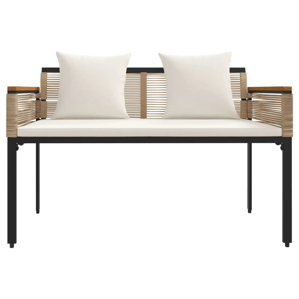 Panchina da esterno Beige e Bianco Crema 117 x 54 x 74.5 cm 42025240