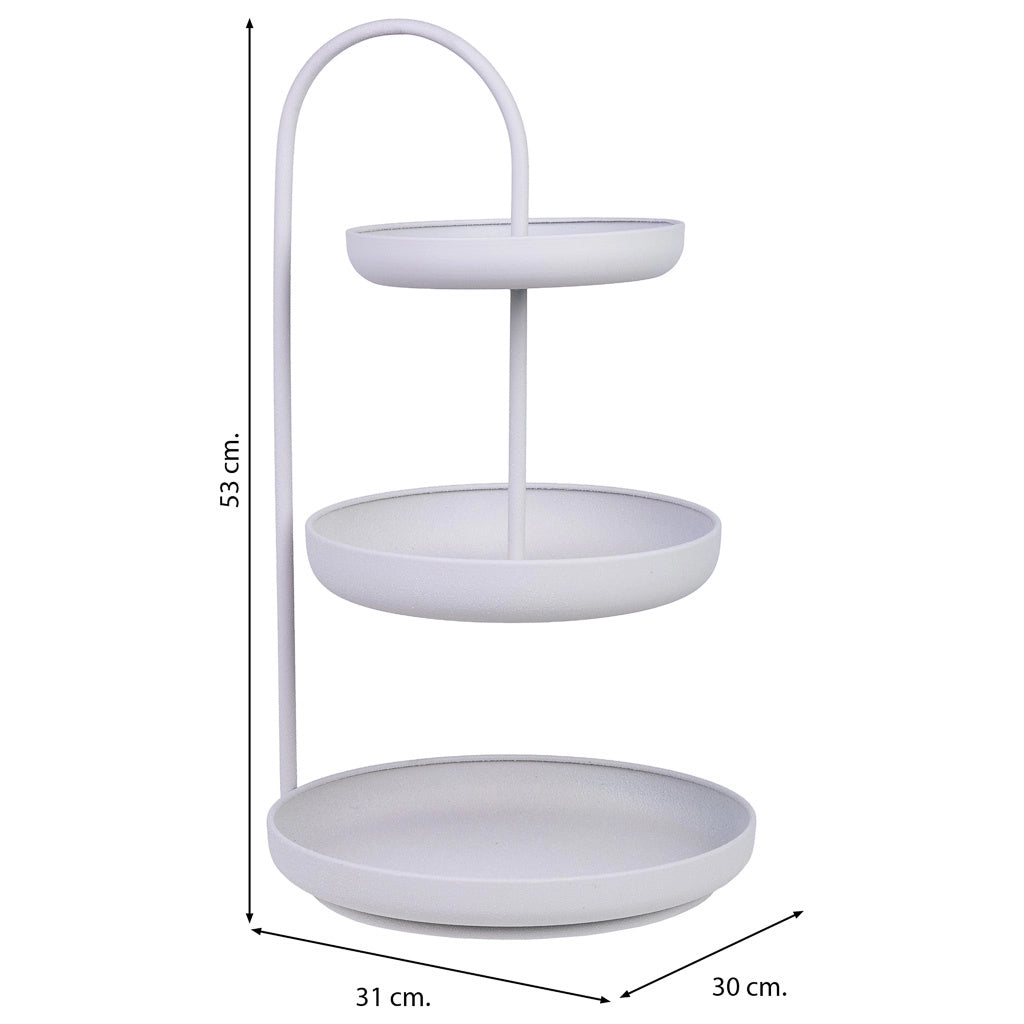 Vassoio decorativo in metallo 31x30x53h cm