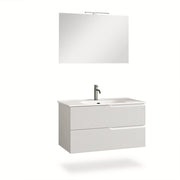 Mobile bagno composizione 4 pezzi L.91 P.46,5 H.190 cm VENERE colore bianco opaco