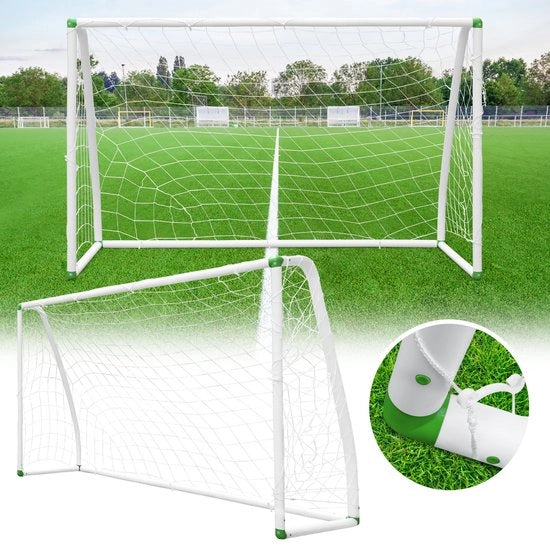 Reti da Calcio - 180x120x80cm - Struttura in PVC - Assemblaggio Rapido - Reti da Allenamento - 1 pezzo