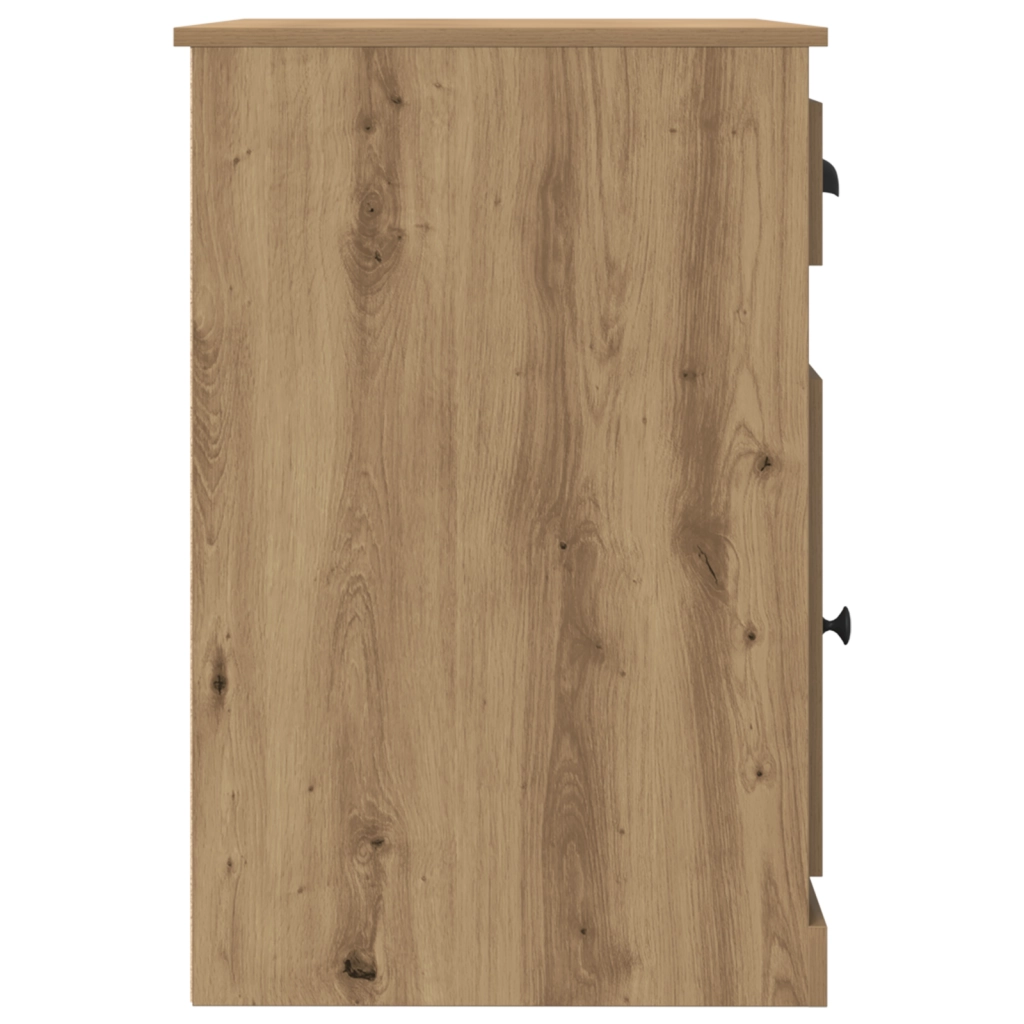 Scrivania  con spazio di archiviazione in rovere artigianale 50x115x75 cm in legno ingegnerizzato