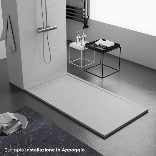 Piatto Doccia 80x120 cm in Pietra Bonussi Makalu Grigio Chiaro