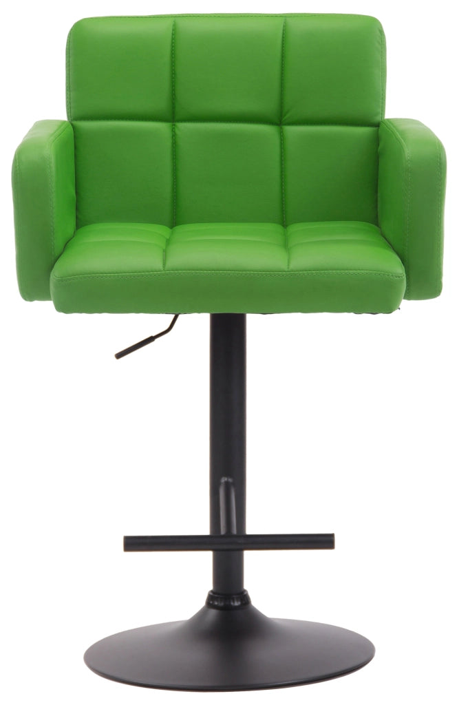 Sgabello Los Angeles in similpelle verde,nero