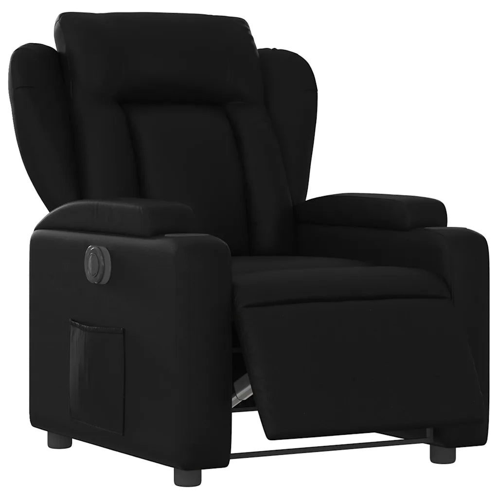 Divano Sedia-Poltrona Reclinabile Elettrica Nera in Similpelle 647102