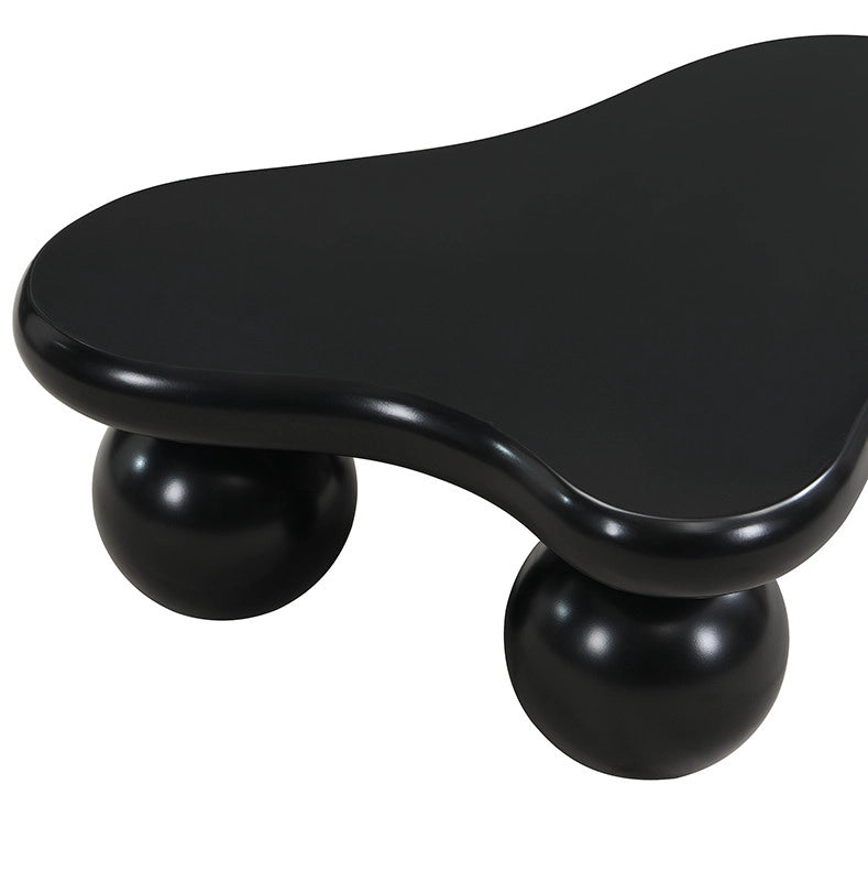Tavolino da caffè 95x62.5x32 cm con LED a 16 colori in MDF nero