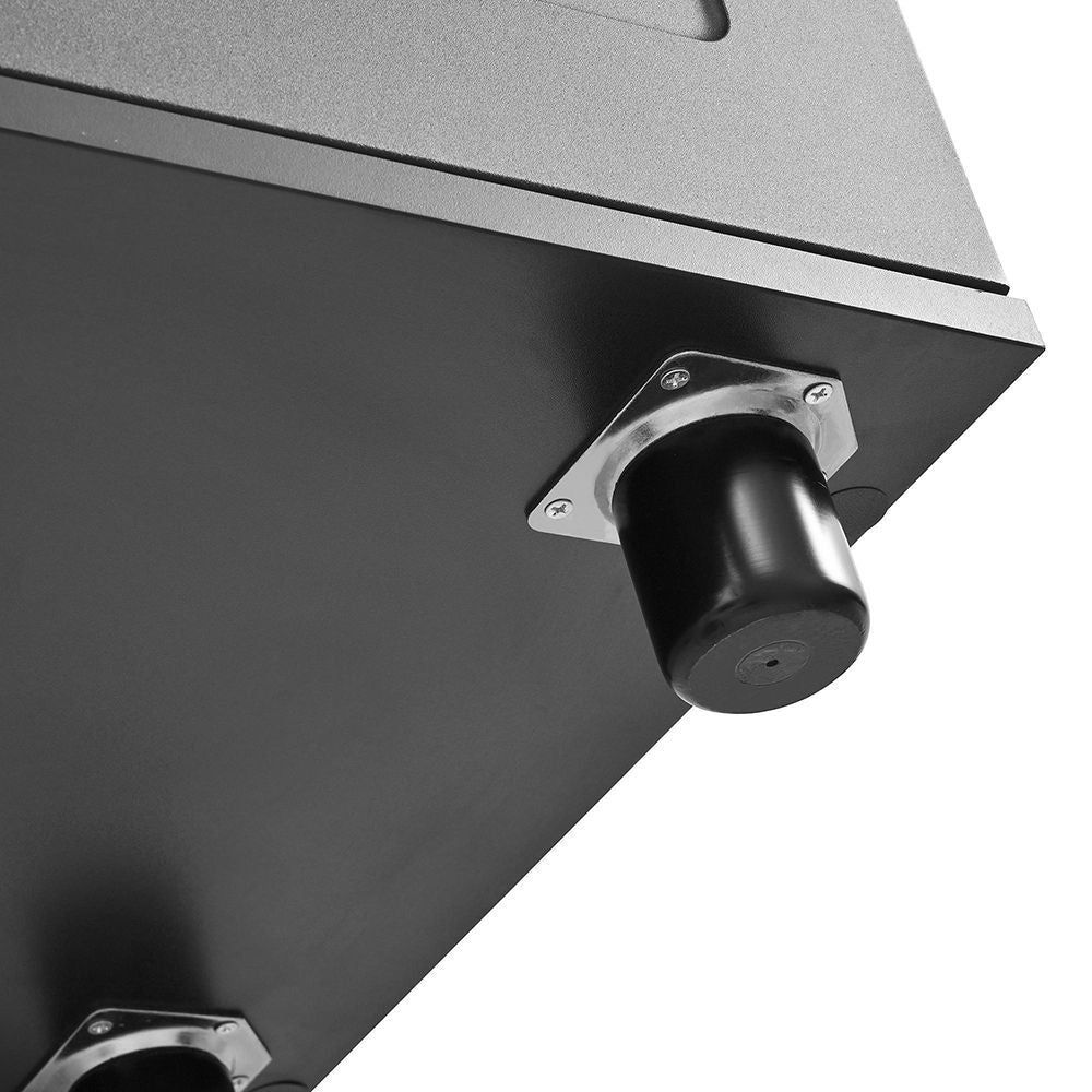 Buffet a forma di U - Xylo - Nero, porta in vetro, design rimbalzante
