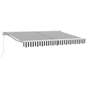 Tenda da Sole | Tenda retrattile manuale Antracite e Bianco 3 x 2,5 m