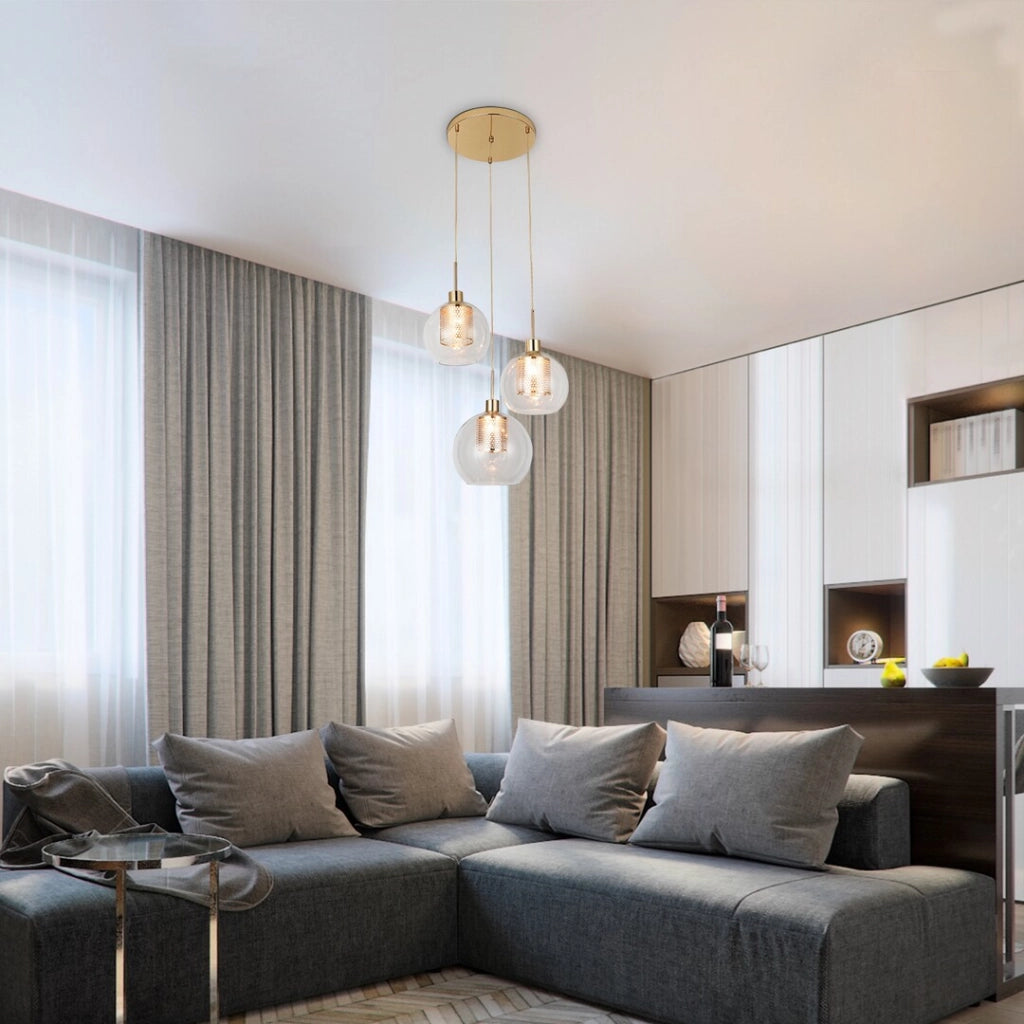 Lampadario Rabalux Philana moderno 3 luci E27 ottone Ø45