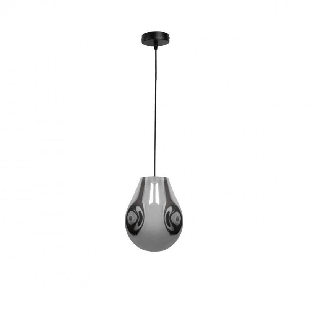 Trade Shop - Lampada Lampadario Sospensione E27 Drop In Vetro Argento Grigio Scuro Ip20 Lp -