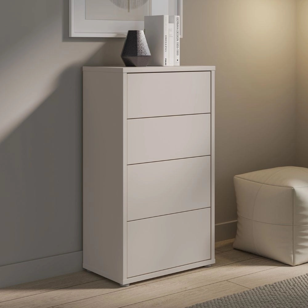 Cassettiera Medea 4 cassetti cashmere 55x35x99 – Stile e funzionalità