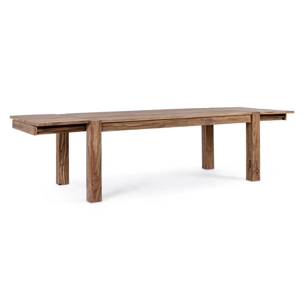 Tavolo allungabile in legno sheesham naturale 160-260x100 cm - SASHA