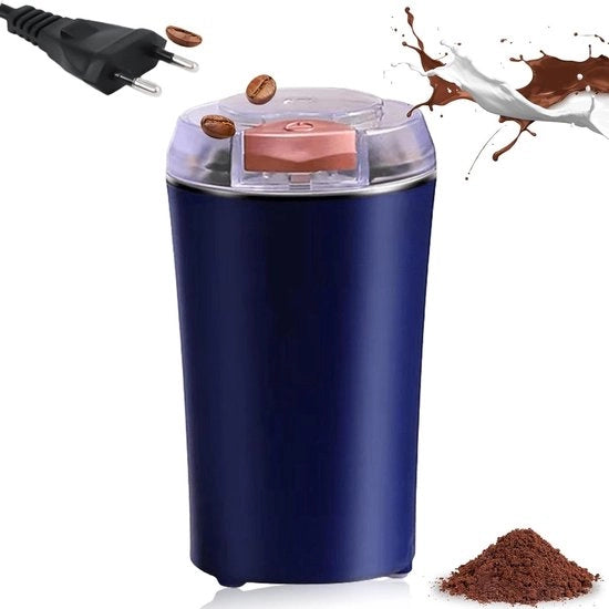 Molitore elettrico per caffè - grande capacità 100 g - acciaio inossidabile - 240 W - motore rimovibile - set di pulizia - set di mescolatore - set per preparazione di caffè, noci, spezie e cereali.