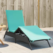 Lettino prendisole con Cuscino in Polyrattan Nero 4002709