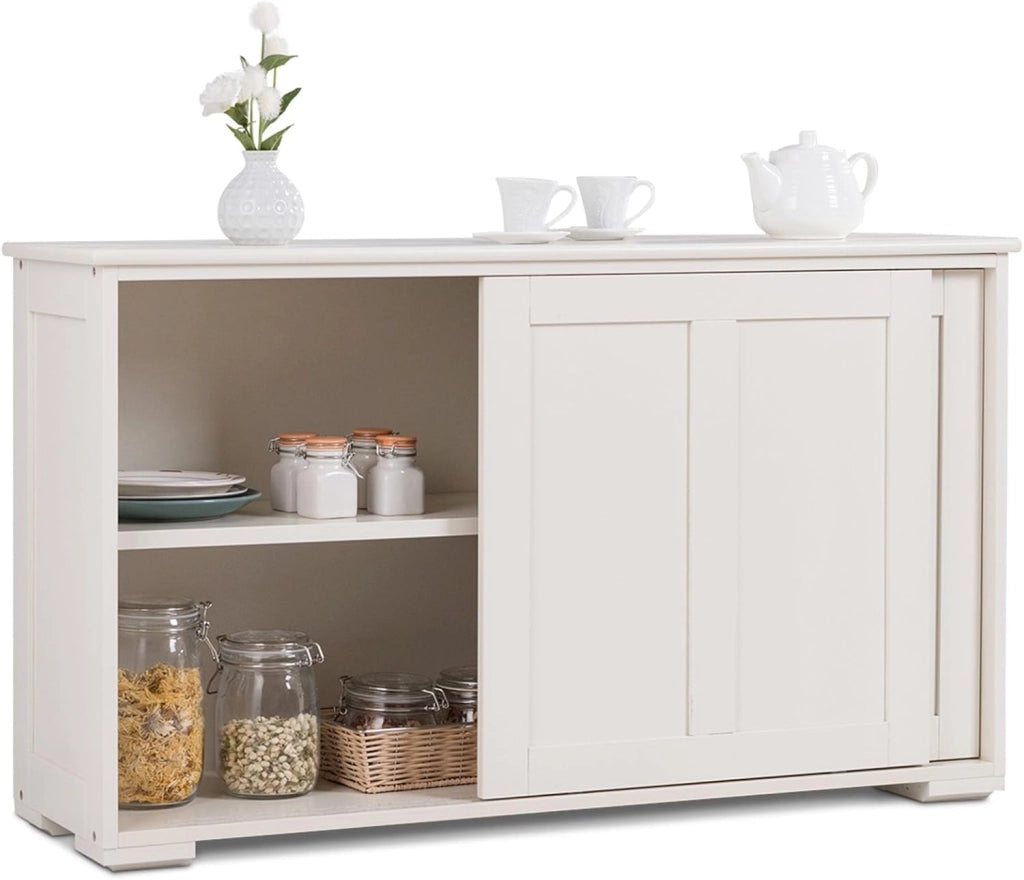 Armadietto da Cucina Mobiletto per Cucina Composto da 2 Porte Scorrevoli Dimensioni: 106,7 x 33 x 62,6 cm (Nero)