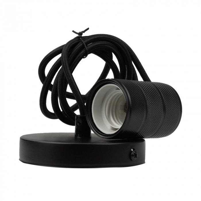 Lampada sospesa industriale tubolare nera E27 Ecolight