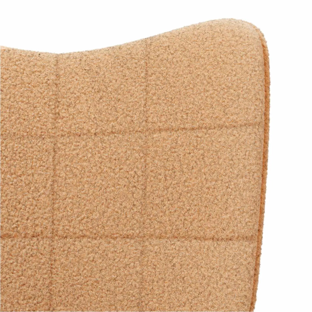 Poltrona | Sedia a dondolo Beige Tessuto Sherpa