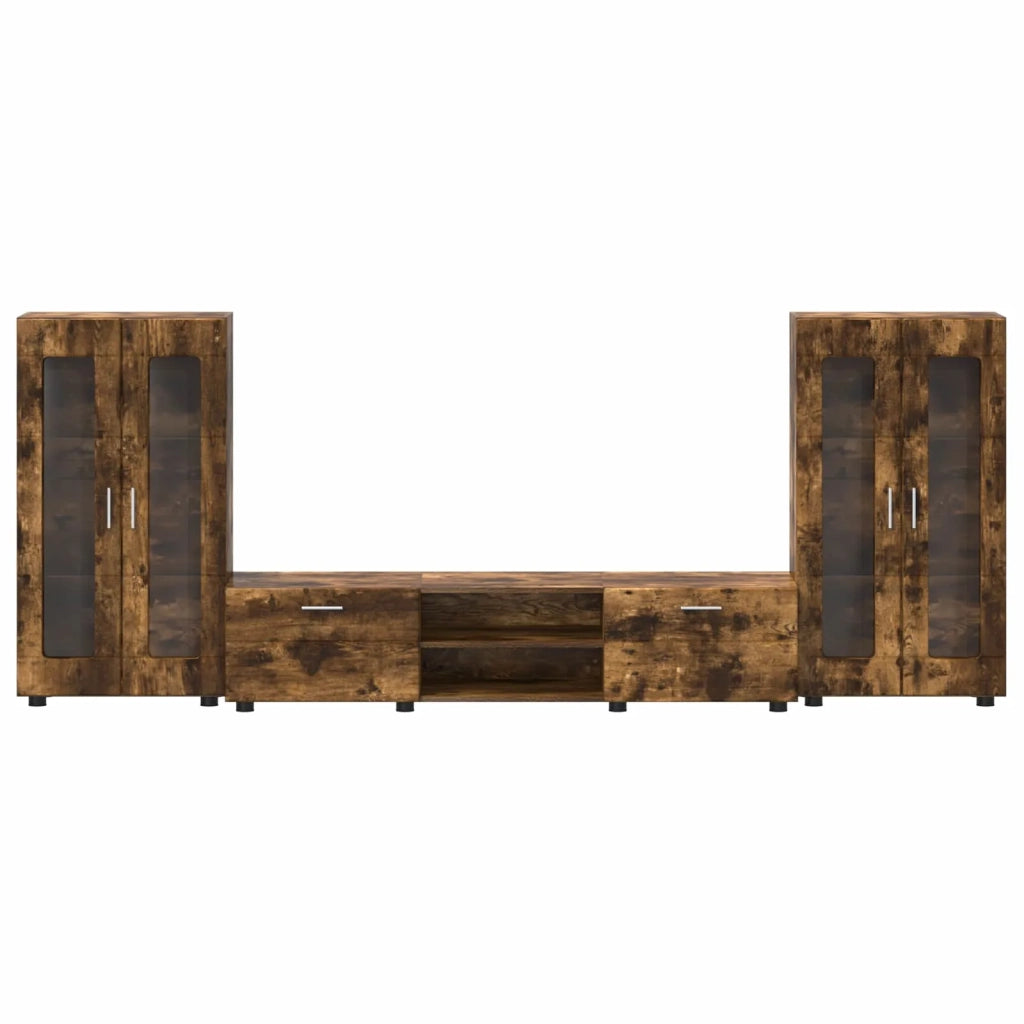 Set mobile TV FLORIN 3 pcs Rovere fumé Legno multistrato 3397939