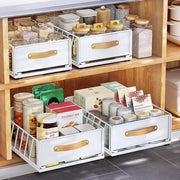 Organizzatore di cassetta estensibile per armadio cassettiera metallica con maniglia estraibile con maniglia per cucina 40 x 25 x 16 cm
