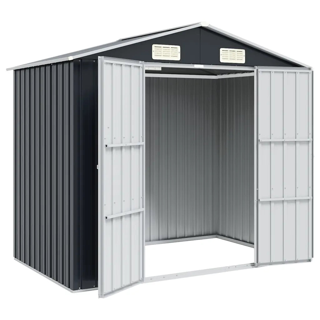 Capanno da Giardino Antracite 205x129x183 cm in Acciaio Zincato  cod mxl 65851