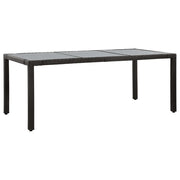 Set da Pranzo da Giardino 9 pz in Polyrattan Nero 44086