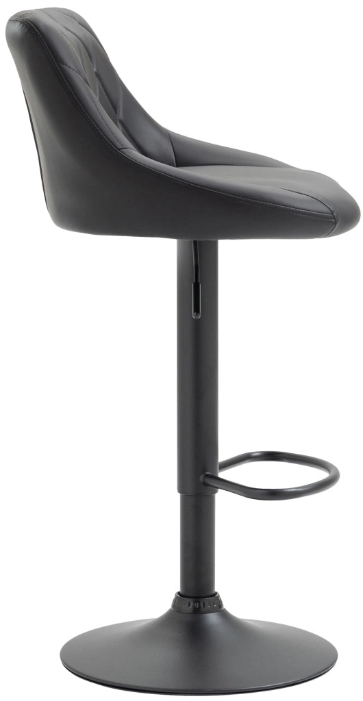 Sgabello Lazio in similpelle nero,nero
