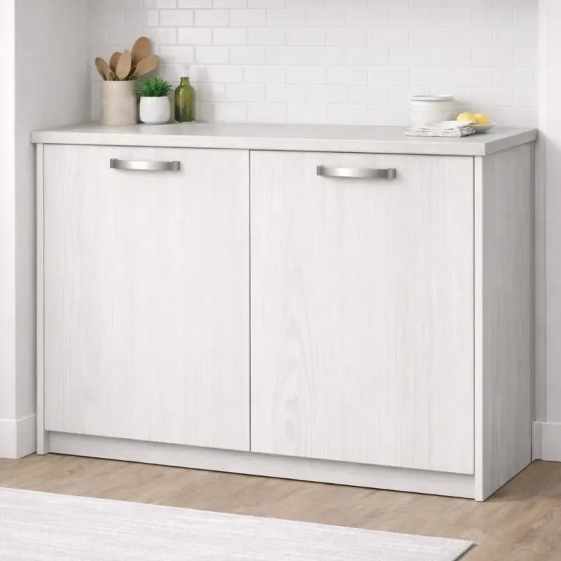 Anta per mobili in Legno nobilitato Compresa di Maniglia 72x60 Larice Bianco