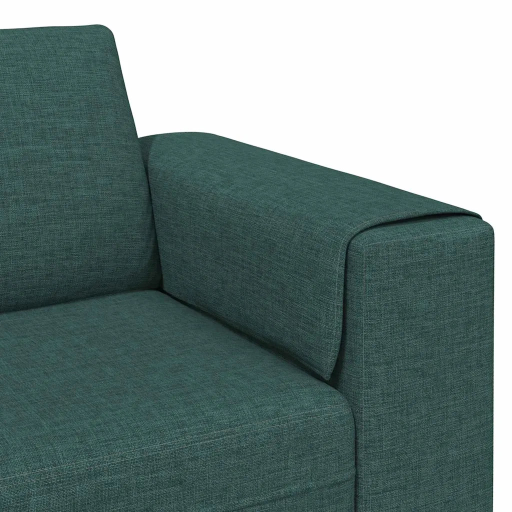 Set di divani 3 pcs Verde scuro Tessuto