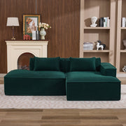 Divano imbottito 235 cm in poliestere verde retrò HAVRYA