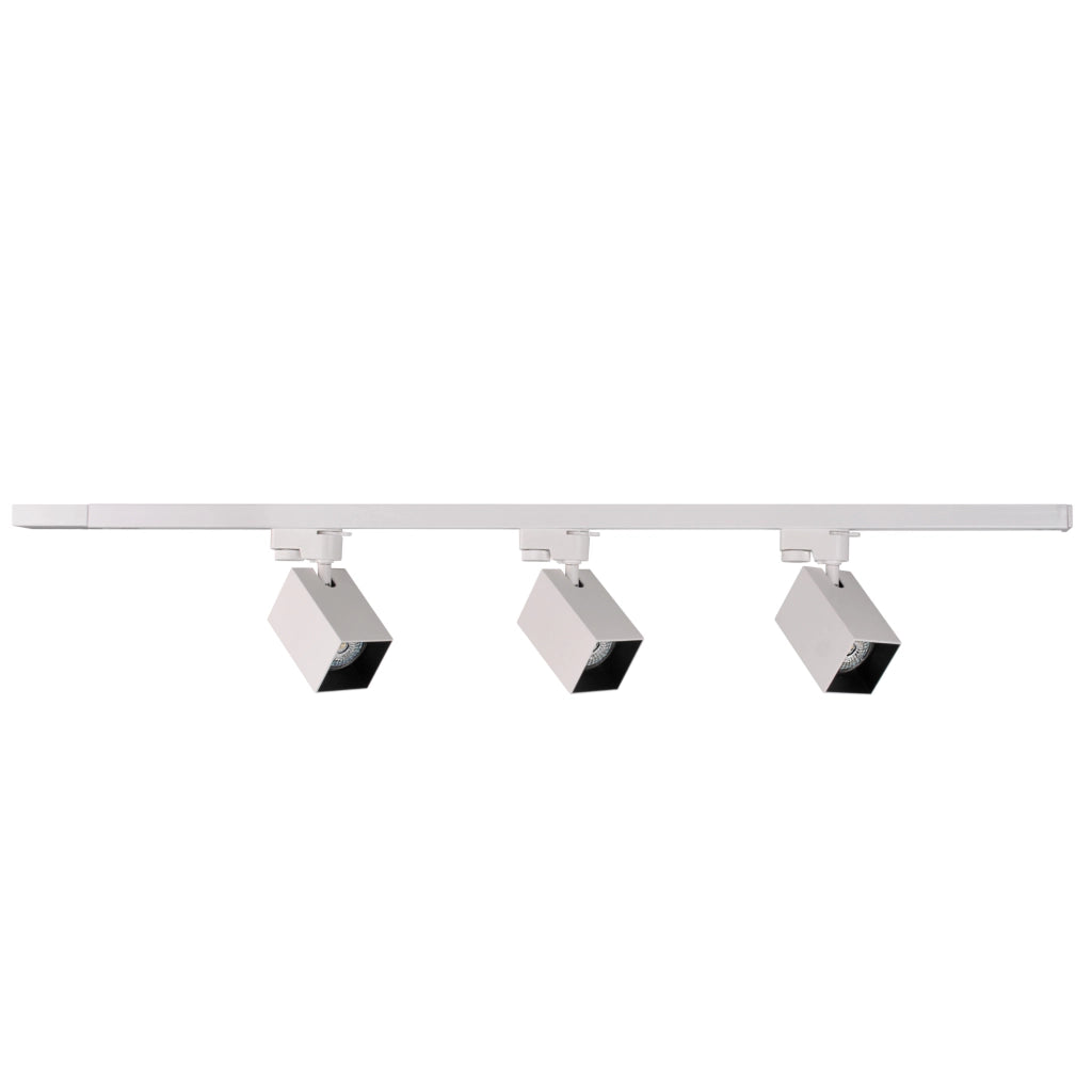 Kit binario Polux SQUARE 1m 3 faretti GU10 bianco/nero