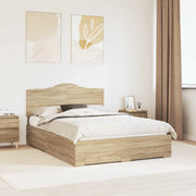 Struttura del letto con testiera Rovere Sonoma 140 x 190 cm