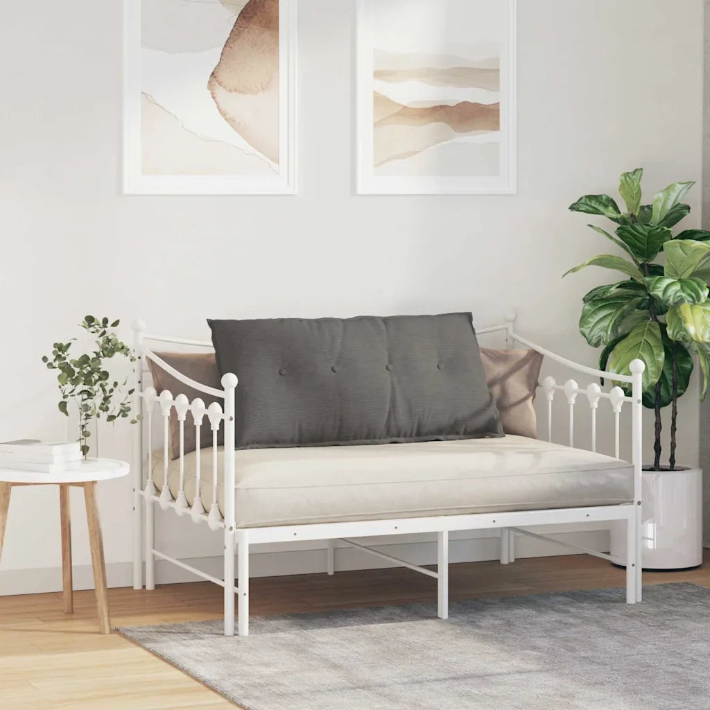 Cuscino per Schiena Grigio chiaro 100 x 50 cm Tessuto in Cords