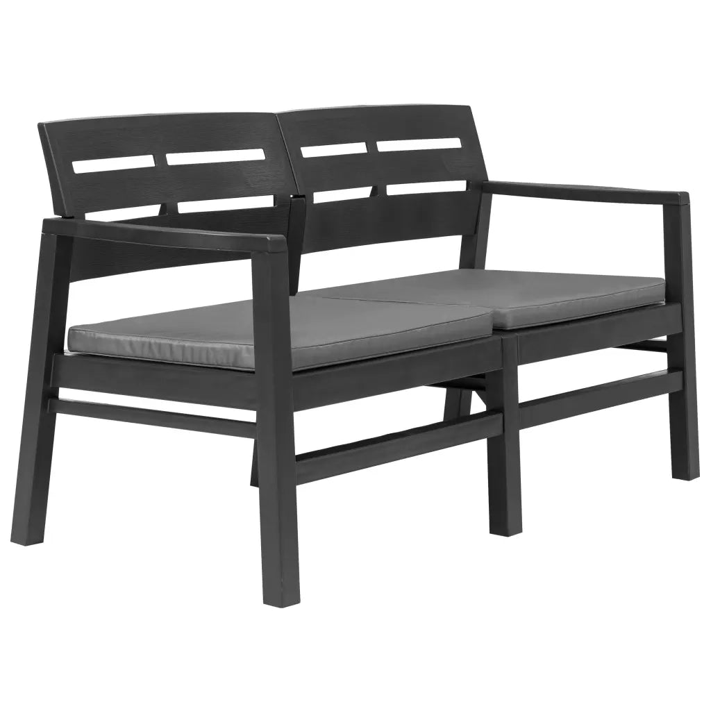 Set Salotto da Giardino 4 pz in Plastica Antracite  cod mxl 71162