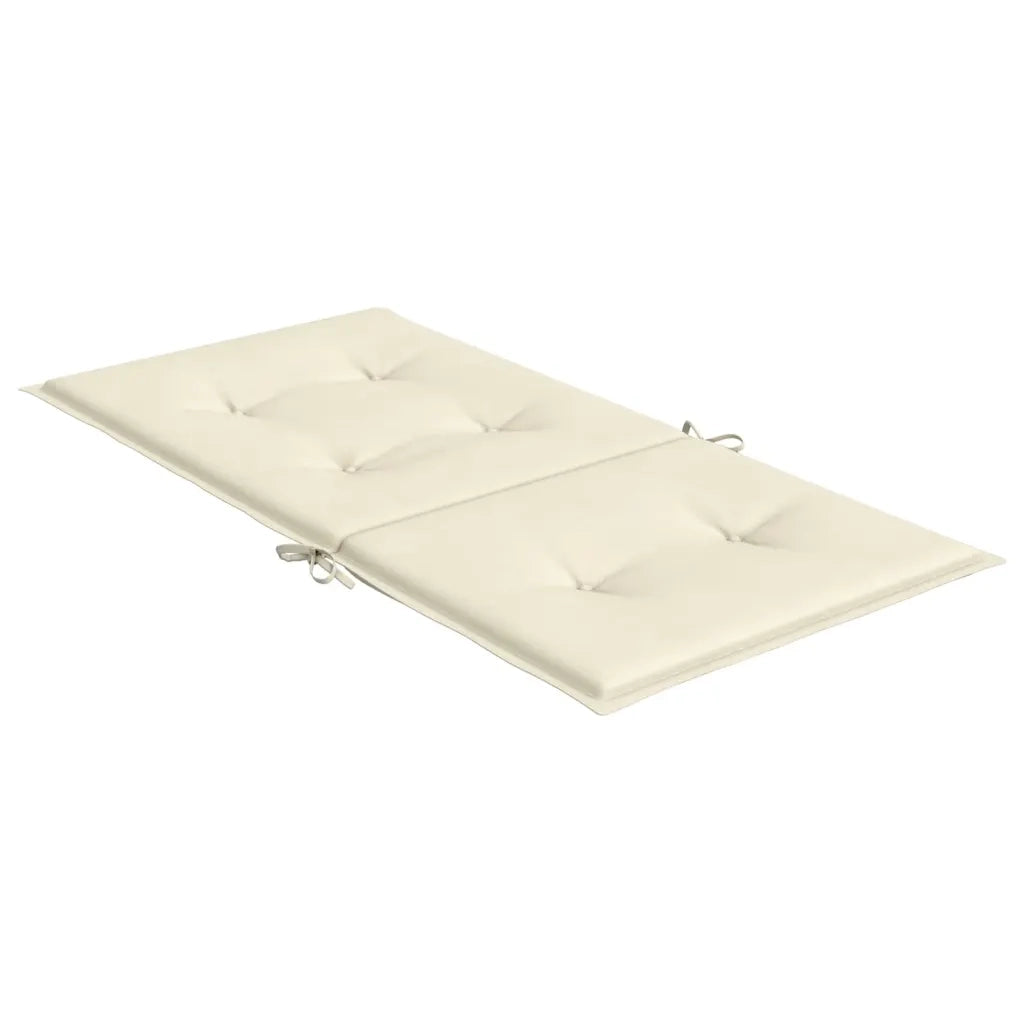 Cuscini per Sedia 6 pz Crema 100x50x3 cm in Tessuto Oxford