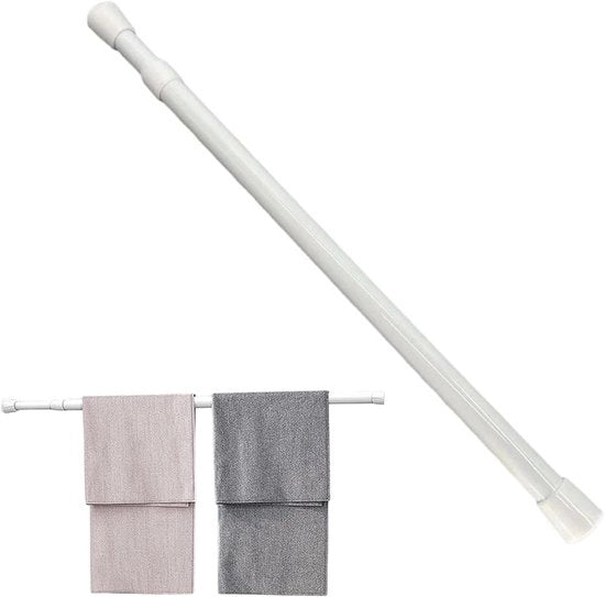 Maniglia adattabile per doccia - Asta di doccia retrattile - 1 pezzo - Nero - 30-50 cm