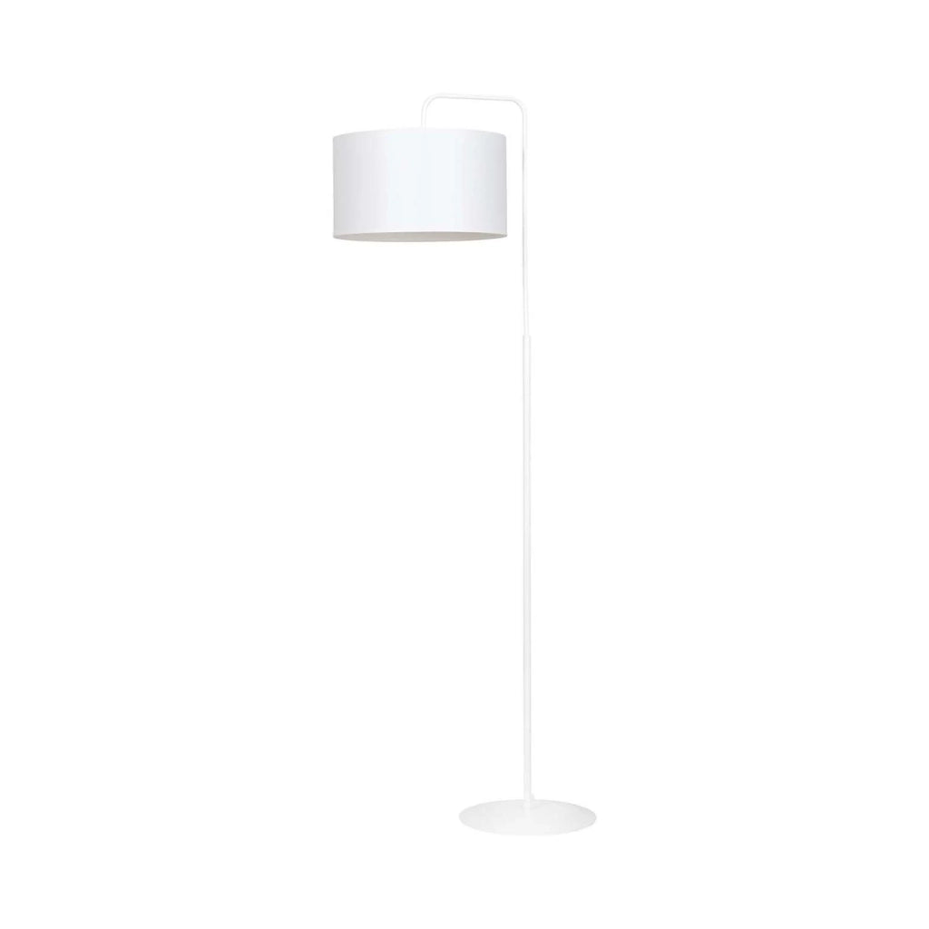 Piantana Contemporaneo Sigfrido Acciaio Bianco 1 Luce E27 Ip20