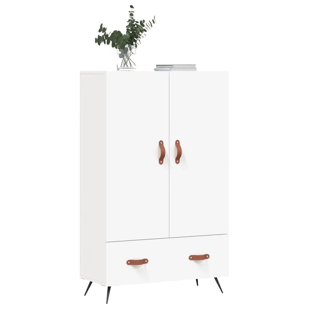 Credenza Bianca 69,5x31x115 cm in Legno Multistrato
