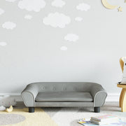 Divano per Bambini Grigio Chiaro 70x45x26 cm in Velluto 3196401
