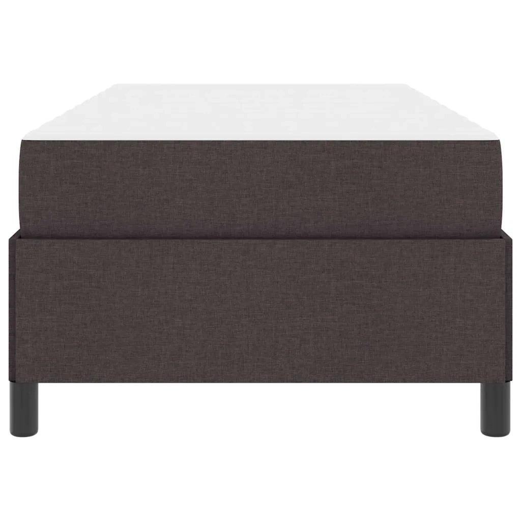 Letto a molle Marrone Scuro 100 x 200 cm Tessuto