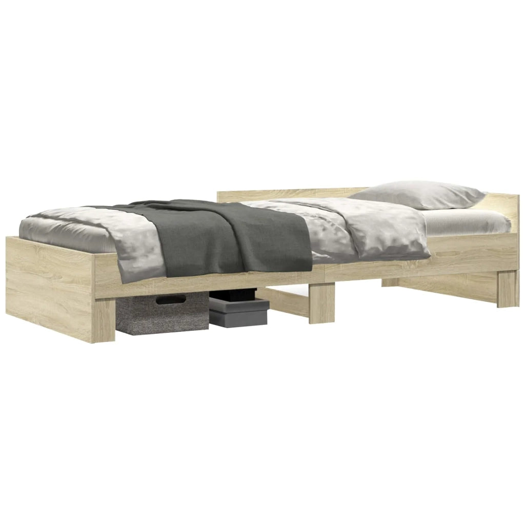 Struttura letto con testata Rovere Sonoma 80 x 200 cm