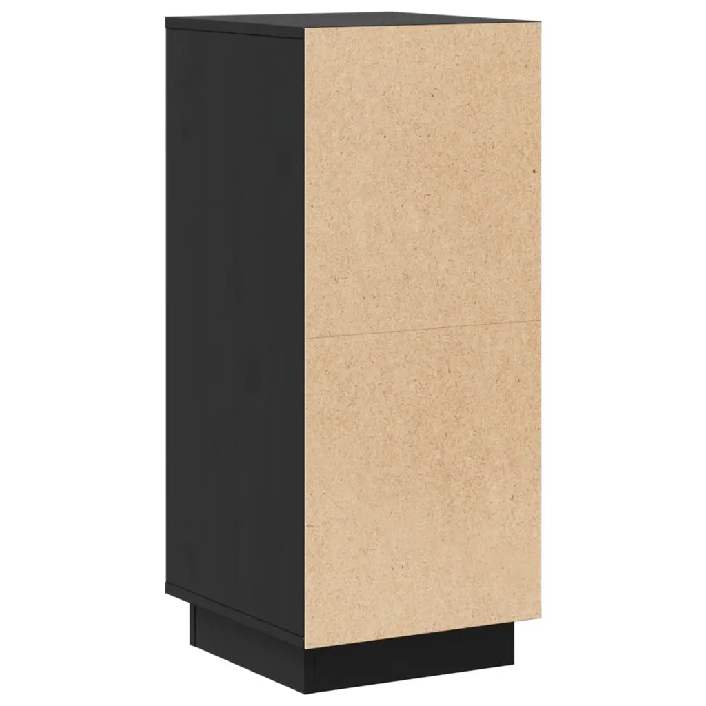 Credenze 2 pz Nere 31,5x34x75 cm in Legno Massello di Pino cod mxl 20452
