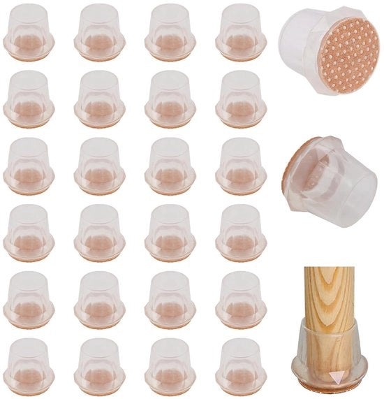 Set di protezioni per tavolo e sedie - 24 pezzi - TPR - 47 x 40 mm