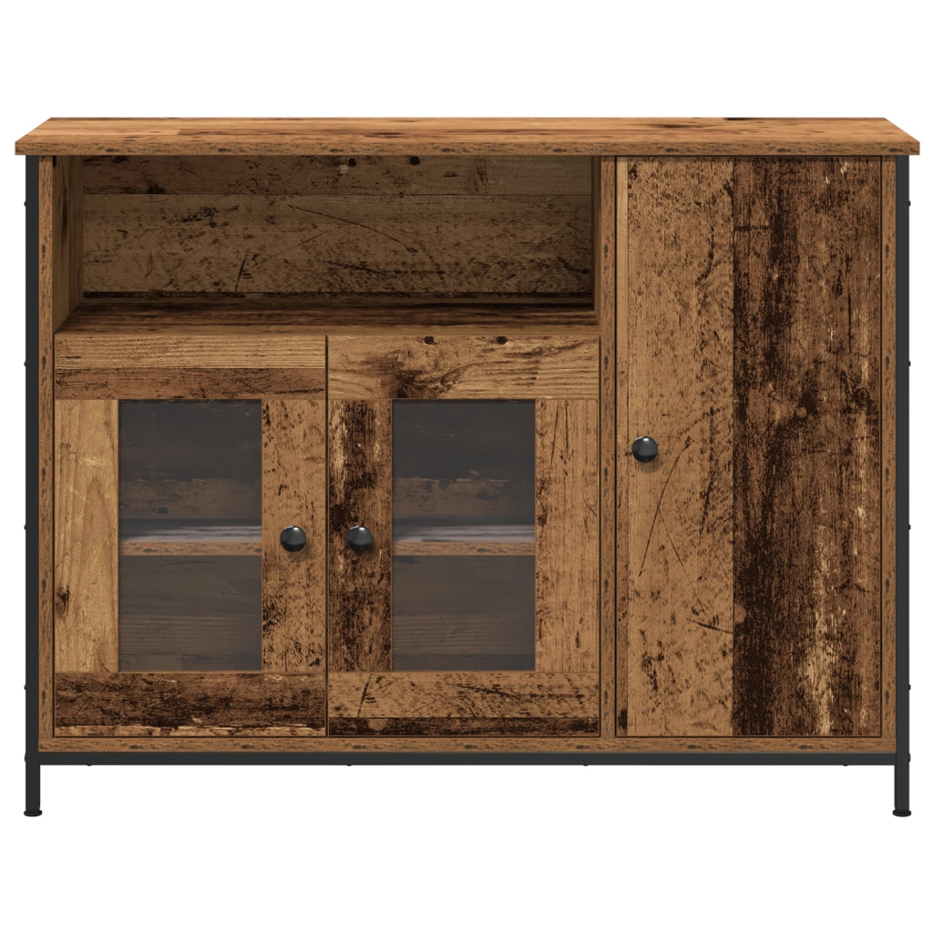 Credenza in Legno Invecchiato 100x35x75 cm Legno Ingegnerizzato