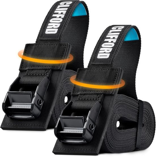 Spanbandi I 38mm I Extra resistente I 2,0m - 5,5m I 400Kg/800Kg I Spanbandi conformo a EN12195-2 per auto, moto, tavola da SUP, doppio, supporto del tetto