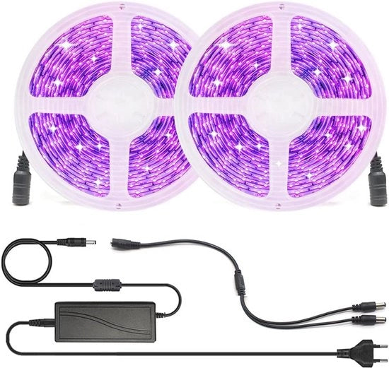 Striscia LED UV a 10M con 600 SMD2835 LED - Ideale per Decorazioni, Feste e Effetti Speciali