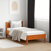 Letto senza Materasso Marrone Cera 90x190 cm in Legno di Pino 844756