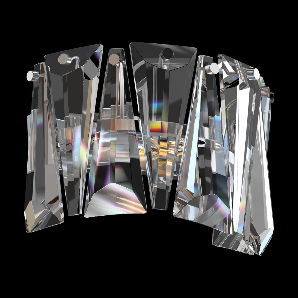 Maytoni applique contemporanea Puntes 1 luce E14 cromo metallo cristalli